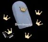 New 20 pcs coroa liga nail art strass ouro 3d jóias unhas charme diy salão de beleza decoração de unhas