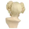 Perruques de Costume synthétiques résistantes à la chaleur Cosplay Blonde ondulée bouclée avec frange Ombre pour les femmes Cosplay