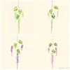 Konstgjorda wisteria sidenblomma för bröllopsfest hängande dekorationer simulering falska blommor ta po props multi colos 2 15xk 1176486