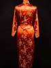 숙녀 가운 중국어 기모노 로브 새틴 드래곤 Phoenix 목욕 가운 벨트 슬리퍼웨어로 robes s m l xl xxl xxxl -wr0028