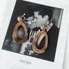 Boucles d'oreilles à Clip en résine marron, élégantes, à la mode, jolies et légères, vente populaire, 2970824