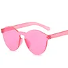 SWOKENCE Fashion Transparent Candy Sunglasses Women Brand Cute Integrated Frame Ultrathin Sun Blinkers Latest Spot SB49