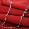 925 Sterling Silver Necklaces (30 Pieces /lot) O Shape Chains Safety Without Stimulation Not Fade Shining Necklaces Length 18 Inch 1.5 Mm