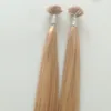 ELIBESS Hair -Pre-Bonded Keratin Flat Tip Human Hair Extensions # 18 Color Fusion ملحقات الشعر البشري