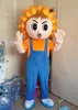 2018 Costume de mascotte de tournesol chaud de haute qualité Halloween Noël anniversaire Fleurs ensoleillées Carnaval Robe Full Body Props Outfit