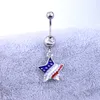 Body Jewelry body piercing Navel rings fashion Pentagram navel pendant rings umbilical nail T3C0112