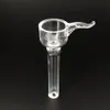 Glass Male Slides and Female Stem Wine Cup style with black rubber simple downstem for water glass bong glass pipes