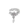 Nouveau arrivé feuille oreille inférieure manchette or argent pavé clair cz pas de piercing femmes gros mignon feuilles manchette boucle d'oreille