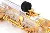 Musikinstrument Guldpläterad Key BB Acrylic Transparent Body Clarinet