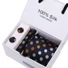 HOT Neck tie sets + handkerchief + Cufflink Necktie Gift box 21 colors for Father's Day Men's business tie Christmas Gift