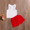 2018 roupas de verão recém-nascido menina melancia colete sem mangas t-shirt tops + lantejoulas bow shorts 2 pcs bebê roupas crianças roupas