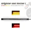 48LED Tira De Borracha Macia Vermelho e Âmbar Carro Da Motocicleta LEVOU Luz de Sinal de Turno Cauda Brake Stop License