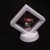 Pet Membrane Smycken Ring Pendant Display Stativhållare Bague Förpackning Box Skydda Smycken Stones Flytande Presentation Fall Snabbt