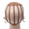 Wig Cap Top Stretch Mesh Caps Weaving Cap Back Adjustable Strap Hair Net For Making Wigs 3 Color1620032