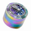 Skull Metal Tobacco Smoke Herb Grinder 4 couches Iceer Ice Blue Rainbow Color Spider Face Animal Fumer Herb Gridering Crusher 63 mm WX9796782