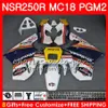 Bodys Para HONDA NSR250R MC16 MC18 PGM2 NS250 88 89 Azul Escuro TOP 78HM.56 NSR 250 R NSR250 R NSR250RR NSR 250R 88 89 1988 1989 Carenagem Kit