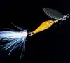Джиг голова рыбы ложка приманки с пером крюк вращающийся блесны приманки 16,5 г искусственные приманки джиги