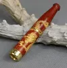 Fumer Pipes Grand acide rouge Sculpture Dragon en bois massif porte-cigarette naturel double souci santé porte-cigarette