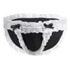 Calcinha Whole-iiniim para Lingerie Masculina Sissy Maid Cuecas de Biquíni de Renda Macia Cuecas Respiráveis Cintura Baixa Unde271W