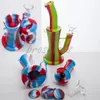 Narghilè portatili impianto di perforazione tubo in silicone salute e protezione ambientale narghilèGlass Water Bong narghilè dab