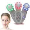 Ultrasuoni LED Photon Ringiovanimento della pelle Terapia della luce Lifting del viso Detergente per il rafforzamento Massaggiatore per la cura della bellezza del viso antirughe