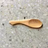 100 Pieces Wood Animal Spoon 12cm Natural Wooden Spoon Sugar Salt Pepper Jam Mustard Ice Cream Spoons Natural Handmade Animal Design Derable