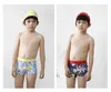 Pantaloncini da bagno per bambini Costumi da bagno per bambini Beach Swim Slip e berretti per nuoto estivo in spiaggia (2-10T, blu)