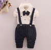 Costume de smoking formel de mariage pour bébé garçon, chemise et pantalon pour homme avec nœud papillon, tenue pour nouveau-né, écharpe pour bébé garçon