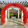 Cherry Flor Arch Flor Stand Adereços Outdoor Wedding Backdrop Layout Road Guia Artificial Flores Artificial + Arco Prateleira Fase Fase Deco