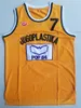 Men Moive Toni Kukoc Jersey 7 Yellow Basketball Jugoplastika Split Pop Jerseys All Stitched Sport Free Shipping