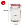 Mason Jar en forme de récipient alimentaire Mason Jar en forme de collations Cookie Conteneur de stockage des aliments Sac de bonbons Sacs étanches à l'air