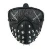 Halloween Mask Mesh And Rivets Punk Fashion Cosplay Personality Cool Face Mask