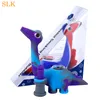 lot printing dinosaur shape smoking pipes portable Silicone tobacco smoking pipe oil rig glass bong hookah hose silicon pipes