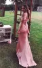 Yeni Onur Hizmetçi Elbiseler Gül Altın Mermaid Gelinlik Modelleri Seksi Spagetti Sapanlar V Yaka Örgün Düğün Konuk Elbise vestidos de fiesta
