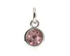 24PCS/lot bling birthstone birthday stone with open jump ring hang pendant charms fit for diy keychains fashion jewelrys making