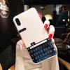 Luxe Bule Ray Light clavier Miroir Cas Pour iPhone X 6 6 S Plus Cas Silicone Souple TPU Téléphone Couverture Pour iPhone 7 8 Plus