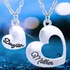 Love Mother Daughter Heart Collana mamma Dual Heart Pendenti per le donne Gioielli per i membri della famiglia Regalo per la festa della mamma