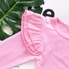 Baby Fly sleeve romper INS ruffler Jumpsuits 2018 new Boutique kids Climbing clothes 8 colors C3595