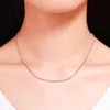 35cm-70cm 925 스털링 실버 서클 롤로 체인 목걸이 여성 소녀 이탈리아 남자 쥬얼리 Kolye Collares Collier Ketting Sieraden