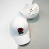 COKK Red Rose Flower Baseball Cap Women Solid Color Snapback Cap With Metal Rings Dad Hat Female Hip Hop Sun Visor 2018 Summer1233860