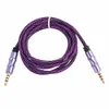 200 stks veel 1m vergulde plug 3.5mm 4-pins audiokabel Jack 3.5mm AUX-kabel voor auto MP3 MP4 Nieuw