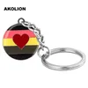 Gay Pride Bear Round Keychain Porte-clés en métal Bijoux de mode pour les amoureux