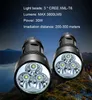 3800 LUMEN High Power Latarka 3 * T6 Potężna lampa błyskowa LED z 1850 lub 26650 Latarka Light Lanterna Kemping Jazda