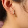 Minimalist 925 Ayar Gümüş Kalay bar J Saplama Küpe Narin Tiny sevimli Küçük Küpe Kıkırdak Helix Piercing altın Küpe