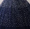 Gerçek Fotoğraf Donanması Mavi Ucuz Quinceanera Balo Elbise Balo Tatlı 16 Kızlar için Parti Bling Kristal Boncuklu Korse Geri Örgün Önlükler Tül