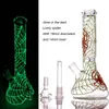 Glow in the Dark Bongs Hookahs Luminous Glass Beaker Bong Spider Water Pipe Dab Rig Glowing Oil Rigs