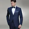 Costumes pour hommes de créateurs de la marine chic Slim Fit Groomsmen Tuxedos de mariage Costume de marié à revers cranté Blazers formels d'affaires avec pantalon de veste