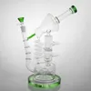 Ogromne bongs recycler Glass Bong 13 "Bongs Bird Cage Big Water Rures Bubbler Mobius Matrix Sidecar Magy Perc Bong Solidna okrągła podstawa