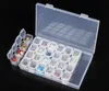 Boîte de rangement en plastique transparent réglable à 28 fentes, étui organisateur de bijoux et de perles de maquillage pour le stockage à domicile et au bureau QW7123