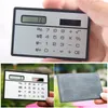 Calculadora científica portátil estilo tarjeta bancaria calculadora portátil Mini billetera almacenamiento calculadoras para papelería c665